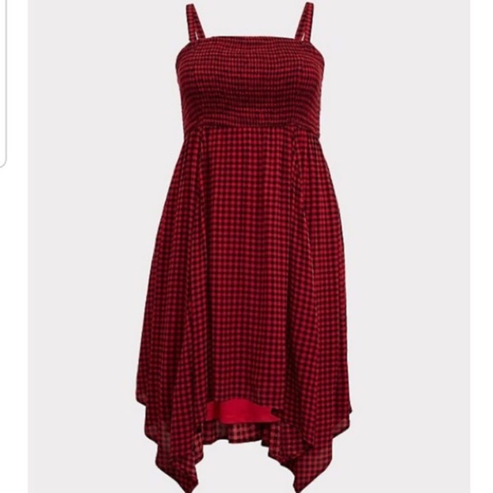NWT Torrid Black and Red Checkered Dress